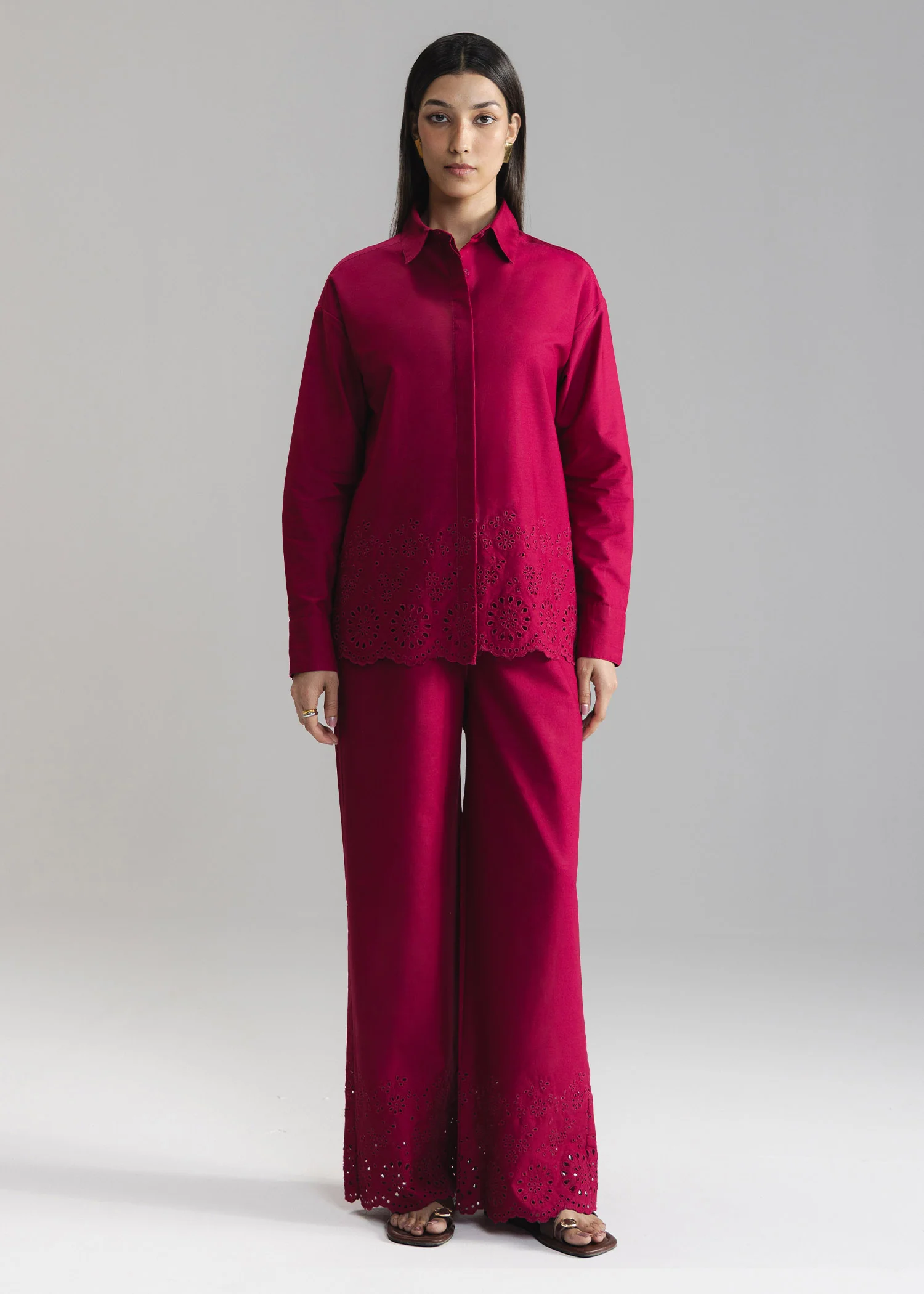Schiffli Wide Leg Pant- WS26-24 - Image 4